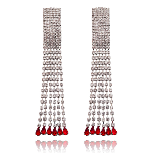 Lemaire Catwalk Diamante Tassel Earrings