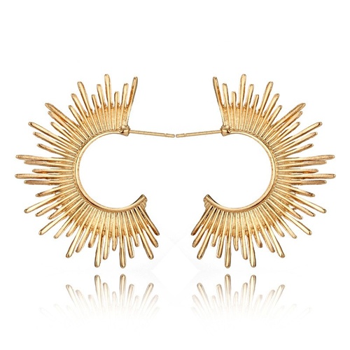 Allmira Gold Sparkle Stud Earrings