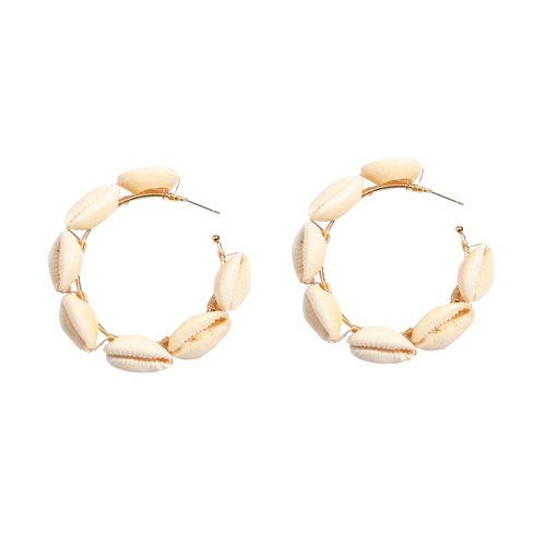 Evie Shell Hoop Earrings