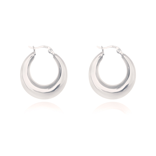 Avalynn Classic Hoop Earrings (Silver)