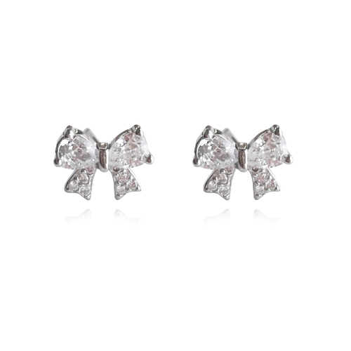 Dorita Dainty Zircon Bow Earrings