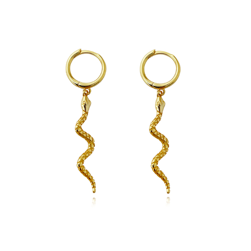 Bambie Serpent Drop Earrings (Gold)