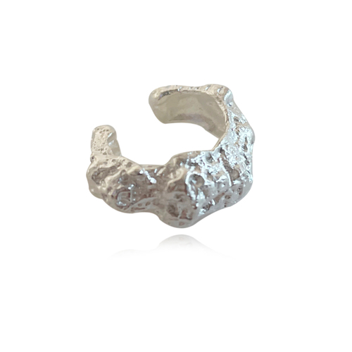 Lonzo Ear Contour Solid Sculpture Cuff Earring (Single Piece)