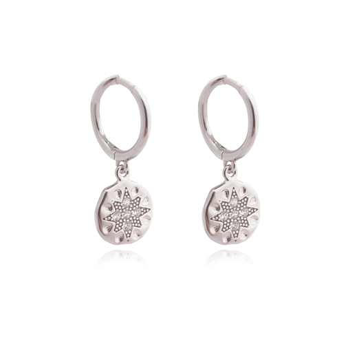 Joslyn Starburst Dainty Hoop Earrings