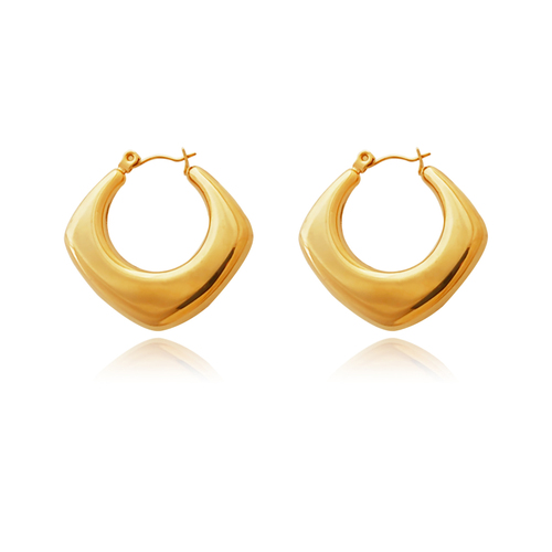 Avril Modern Gold Chic Huggie Earrings