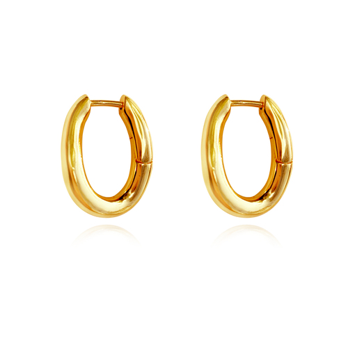 Enoa Fine Twist Huggie Earrings (Gold Vermeil)