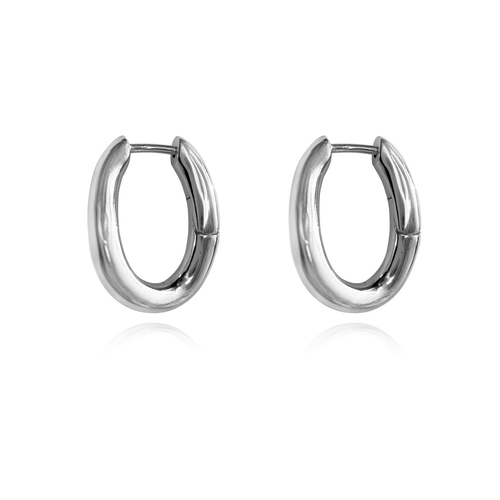 Enoa Fine Twist Huggie Earrings (Silver)