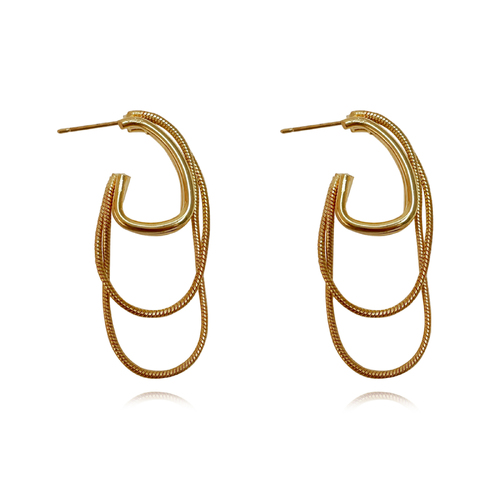 Lurice Tri-curve Tassel Drop Earrings