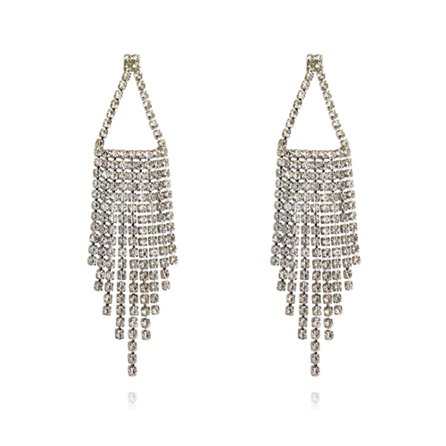 Labron Catwalk Diamante Tassel Earrings