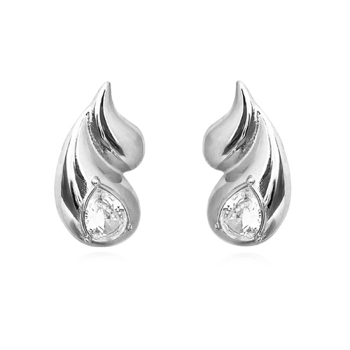 Anica Twin Droplet Earrings (Silver)