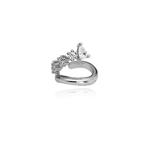 Bente Artisan Diamante Cuff Earring (Silver)