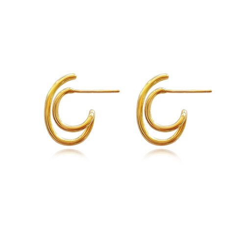 Simone Twin Loop Earrings (Gold Vermeil)