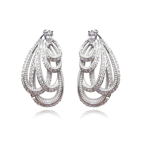 Alora Glamour Ready Zircon Loop Earrings