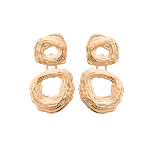 Luella Golden Ripple Earrings (my ears are pierced)