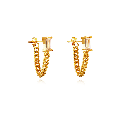 Archer Modern Muse Loop Chain Earrings 