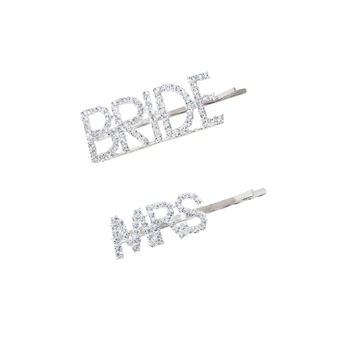 Bride & Mrs Hair Clip Set
