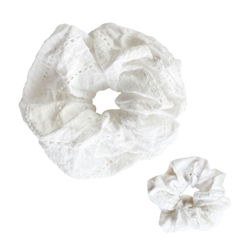 Ivory Earthy Muse Cotton Scrunchie Set