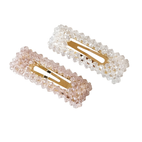 Francie Crystal Beads Hair Clip Set