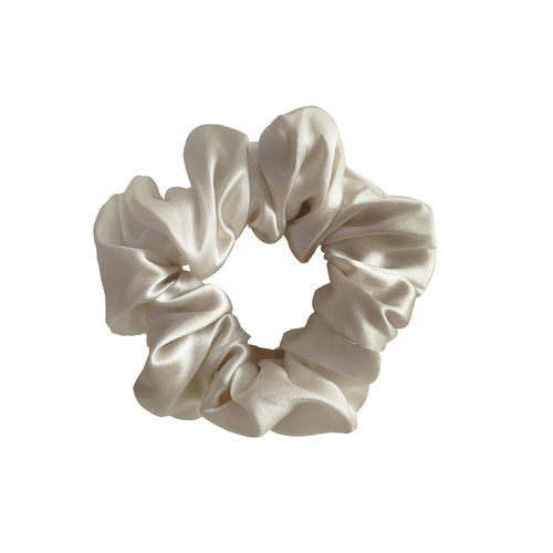 Laurie Mulberry Silk Scrunchie (Champagne)