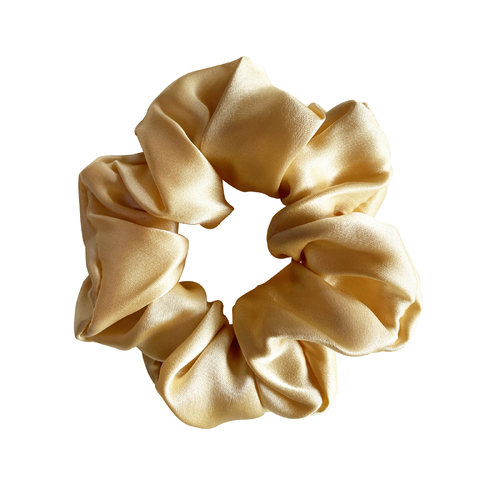 Laurie Mulberry Silk Scrunchie (Gold)