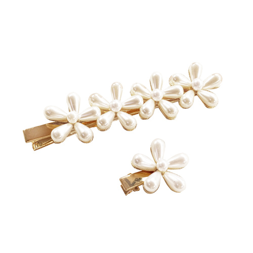 Vienna Floral Pearly Barrette Set