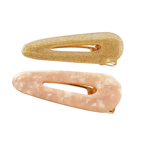 Stella Gold & Peach Barrette Set