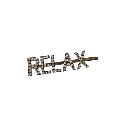 Relax Rhinestone Hair Clip