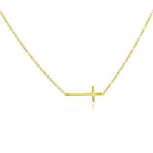 Trine Cross Pendant Necklace (Gold)