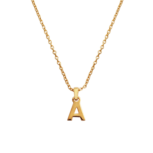 24K Gold Filled Initial A Pendant Necklace