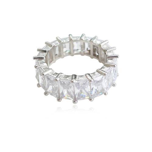 Arcene Luxury Inlaid Zircon Ring [Size: 6]